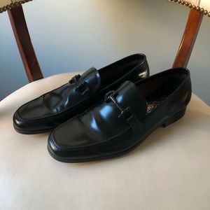 Men’s Salvatore Ferragamo black leather loafers